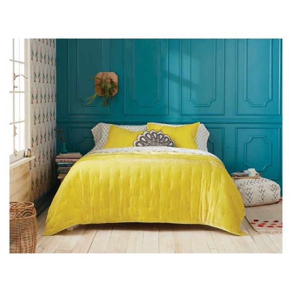 Opalhouse Bedding Opalhouse Velvet Tufted Stitch Quilt Citrus King